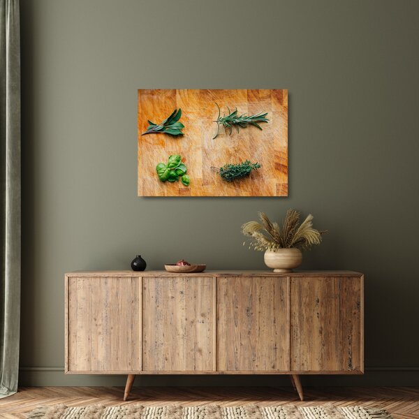 Skleněný obraz - Bylinky (70x50 cm)