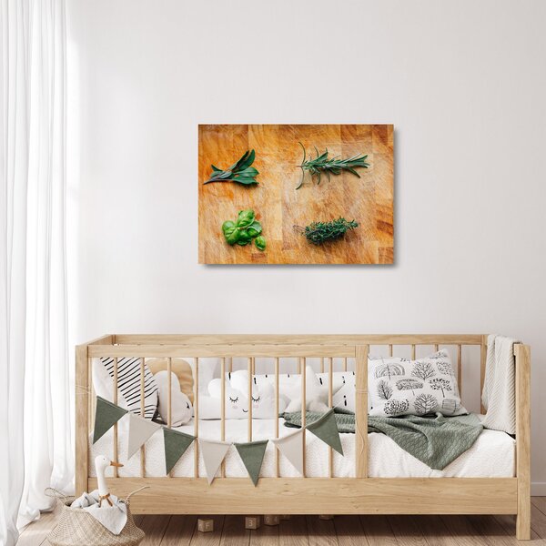 Skleněný obraz - Bylinky (70x50 cm)
