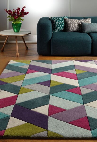 Barevný koberec Mode Chevron Blue Green Rozměry: 120x170 cm