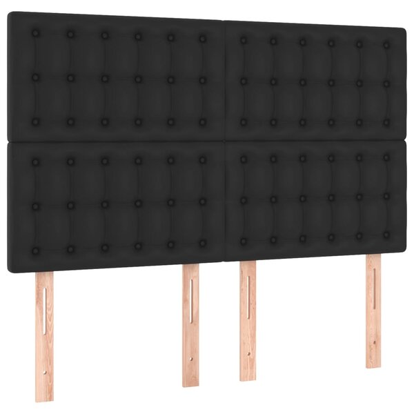 Box spring postel s matrací černá 140 x 190 cm umělá kůže 3137659