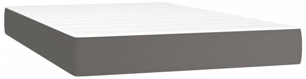 Box spring postel s matrací a LED šedá 120x200 cm umělá kůže 3135937