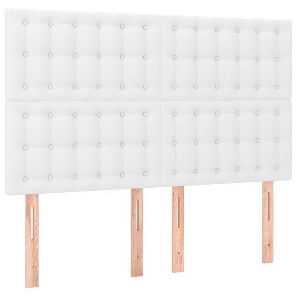 Box spring postel s matrací bílá 140 x 190 cm umělá kůže 3137660