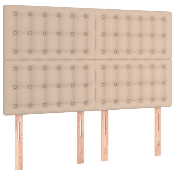 Box spring postel s matrací cappuccino 140x200 cm umělá kůže 3137670