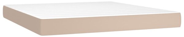 Box spring postel s matrací cappuccino 160x200 cm umělá kůže 3137676