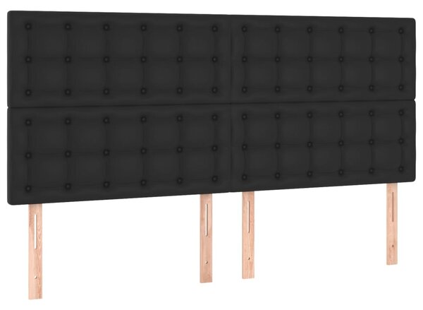 Box spring postel s matrací černá 180x200 cm umělá kůže 3137677