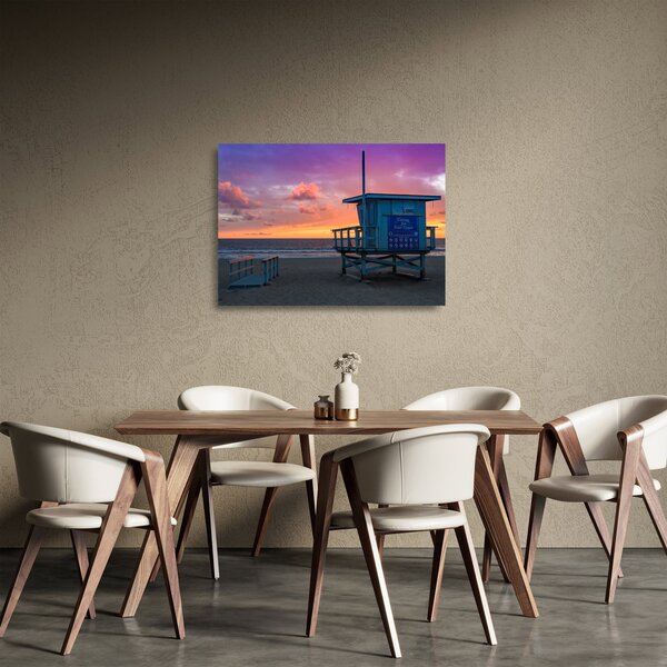 Skleněný obraz z pláže Santa Monica (70x50 cm)