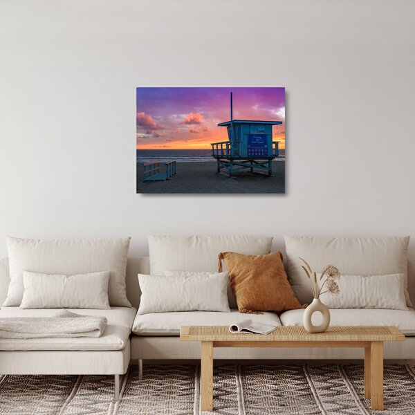 Skleněný obraz z pláže Santa Monica (70x50 cm)