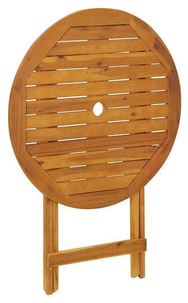 3dílný bistro set taupe textil a masivní dřevo 3281858