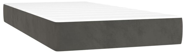 Box spring postel s matrací tmavě šedá 80 x 200 cm samet 3137930