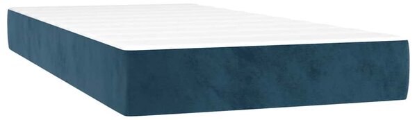 Box spring postel s matrací a LED tmavě modrá 80 x 200 cm samet 3135973