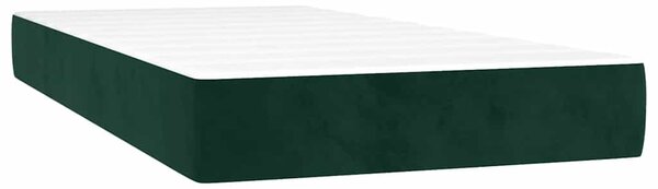 Box spring postel s matrací tmavě zelená 80 x 200 cm samet 3137872