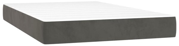 Box spring postel s matrací a LED tmavě šedá 120x200 cm samet 3135994