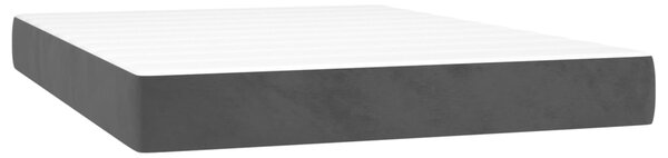 Box spring postel s matrací a LED černá 140x190 cm samet 3136001