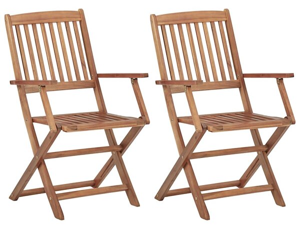 Skládací židle 2 ks, masivní akáciové dřevo 313601