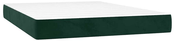 Box spring postel s matrací tmavě zelená 140x190 cm samet 3137902