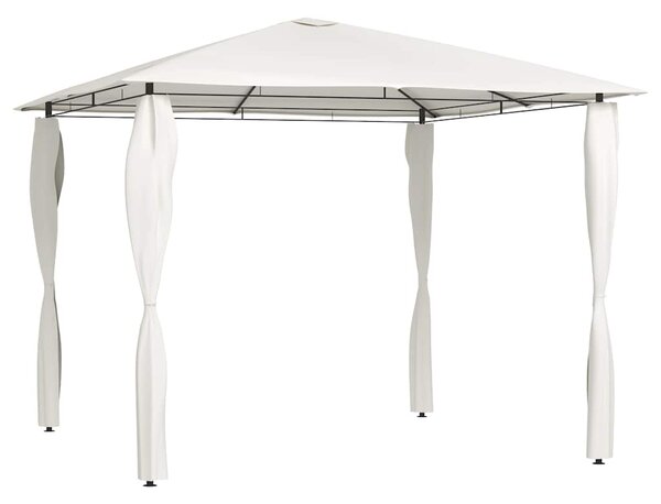 Altán s krytými sloupky 3 x 3 x 2,6 m krémový 160 g/m² 313605