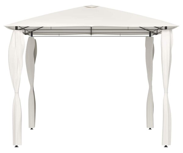 Altán s krytými sloupky 3 x 3 x 2,6 m krémový 160 g/m² 313605