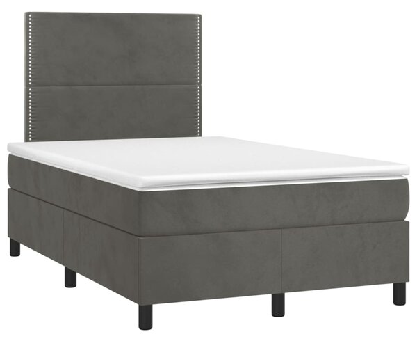 Box spring postel s matrací tmavě šedá 120 x 200 cm samet 3142954