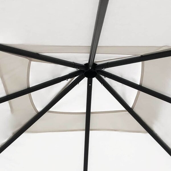 Altán s krytými sloupky 3 x 3 x 2,6 m krémový 160 g/m² 313605