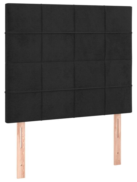 Box spring postel s matrací černá 90x190 cm samet 3137817