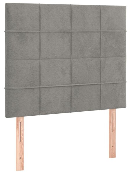 Box spring postel s matrací světle šedá 120 x 200 cm samet 3137833