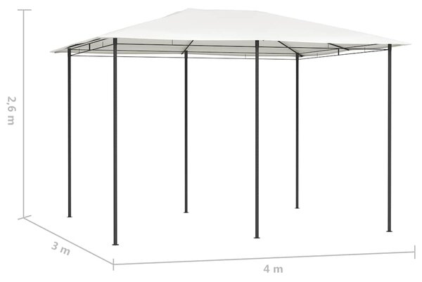 Altán 3 x 4 x 2,6 m krémový 160 g/m² 313614
