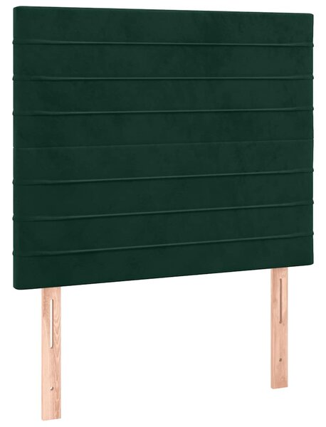 Box spring postel s matrací tmavě zelená 80 x 200 cm samet 3137872