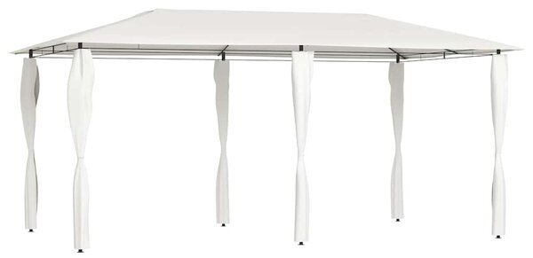 Altán s krytými sloupky 2,98 x 5,3 x 2,59 m krémový 160 g/m² 313617