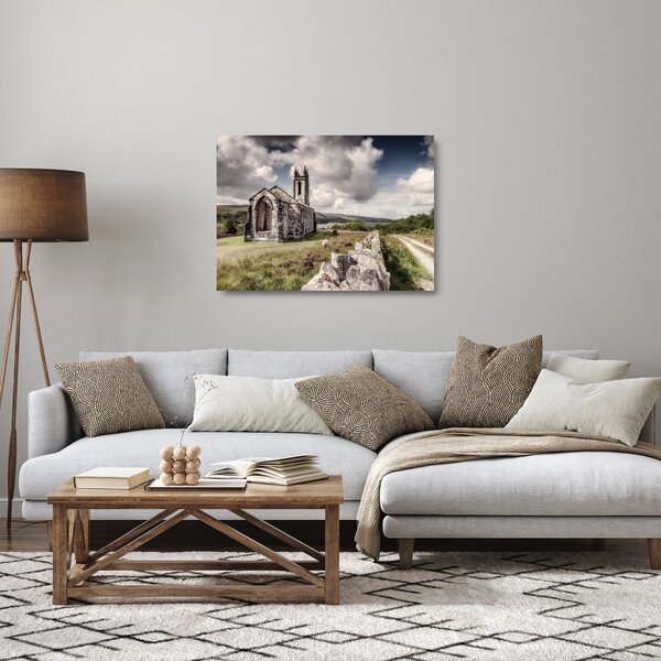Skleněný obraz - Irský kostel (70x50 cm)