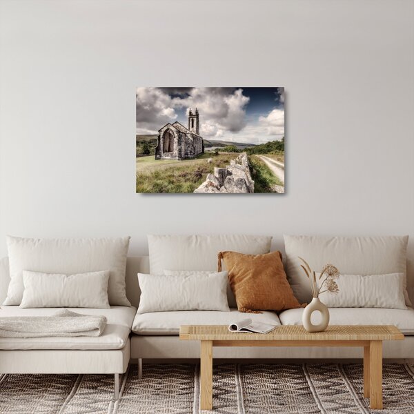 Skleněný obraz - Irský kostel (70x50 cm)