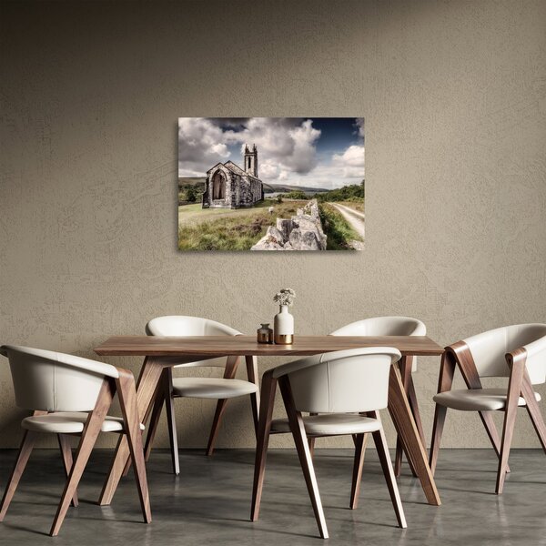 Skleněný obraz - Irský kostel (70x50 cm)