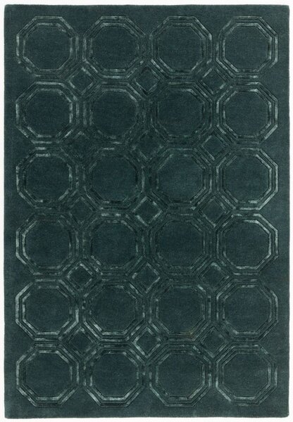 Modrý koberec Rapun Octagon Petrol Rozměry: 120x170 cm