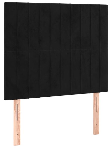 Box spring postel s matrací a LED černá 80 x 200 cm samet 3136211