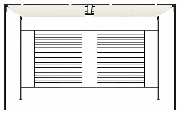 Altán se zatahovací střechou 3 x 4 x 2,3 m krémový 180 g/m² 313623
