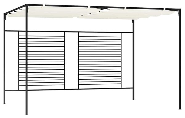 Altán se zatahovací střechou 3 x 4 x 2,3 m krémový 180 g/m² 313623