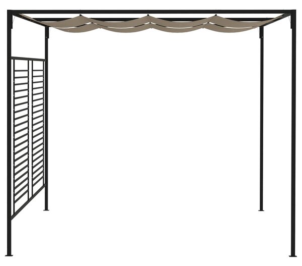 Altán se zatahovací střechou 3 x 4 x 2,3 m taupe 180 g/m² 313624
