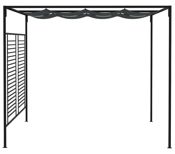 Altán se zatahovací střechou 4x3x2,3 m antracitový 180 g/m² 313625