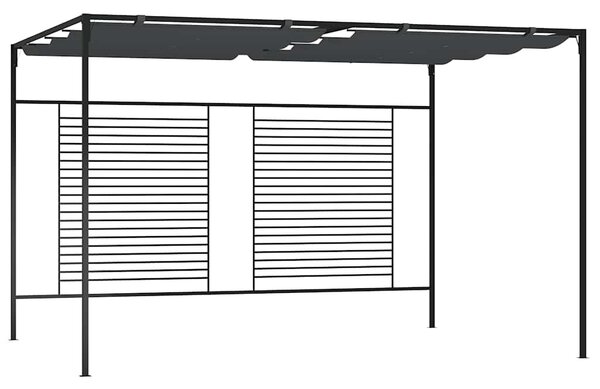 Altán se zatahovací střechou 4x3x2,3 m antracitový 180 g/m² 313625