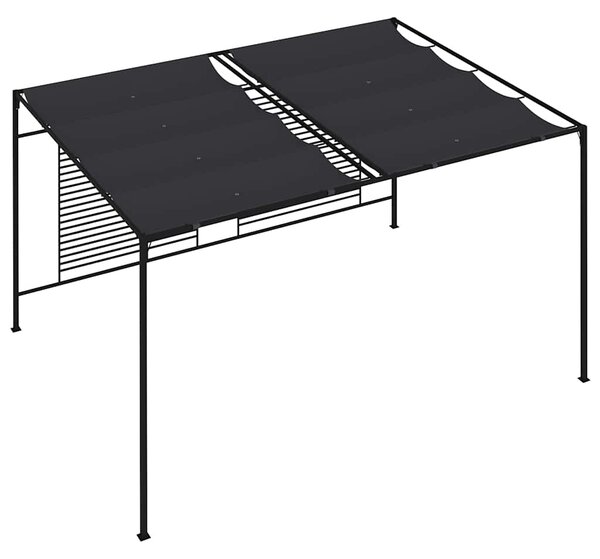 Altán se zatahovací střechou 4x3x2,3 m antracitový 180 g/m² 313625