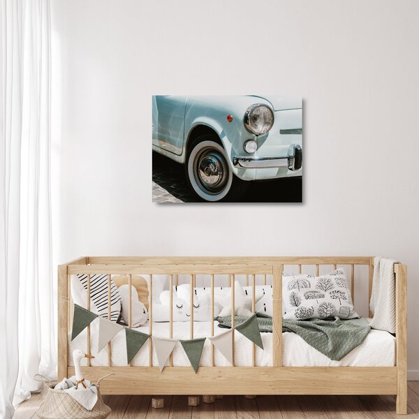 Skleněný obraz - Retro auto Fiat (70x50 cm)