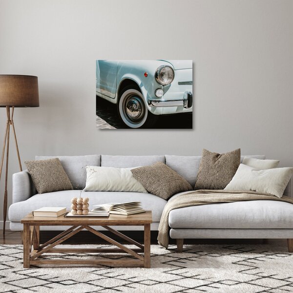 Skleněný obraz - Retro auto Fiat (70x50 cm)