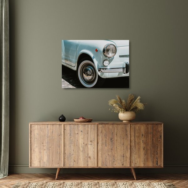 Skleněný obraz - Retro auto Fiat (70x50 cm)