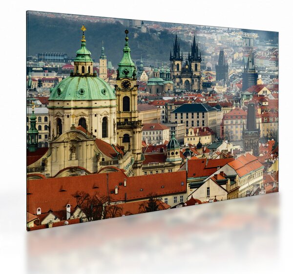 Skleněný obraz - Panorama Prahy (70x50 cm)