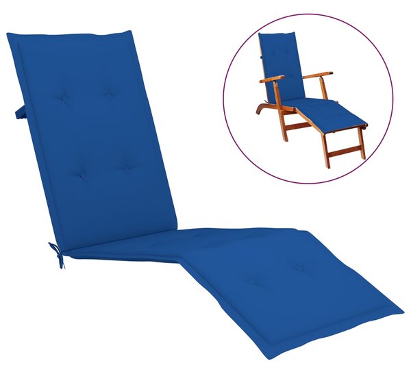 Poduška na polohovací židli královsky modrá (75+105)x50x4 cm
