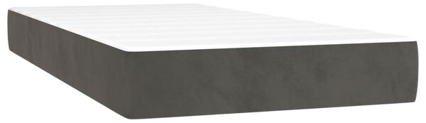 Box spring postel s matrací tmavě šedý 120x190 cm samet 3269990