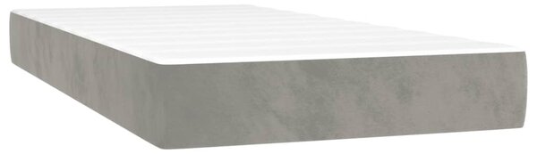 Box spring postel s matrací světle šedá 80 x 200 cm samet 3141209