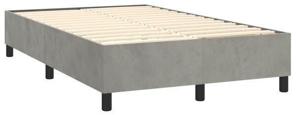 Box spring postel s matrací světle šedá 120x190 cm samet 3269983