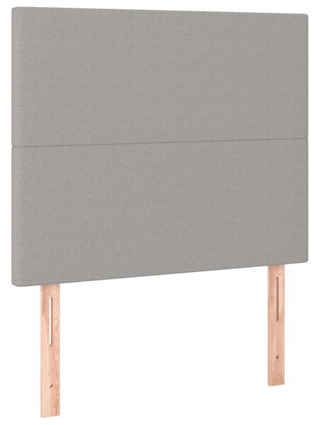 Box spring postel s matrací světle šedá 80 x 200 cm textil 3136389