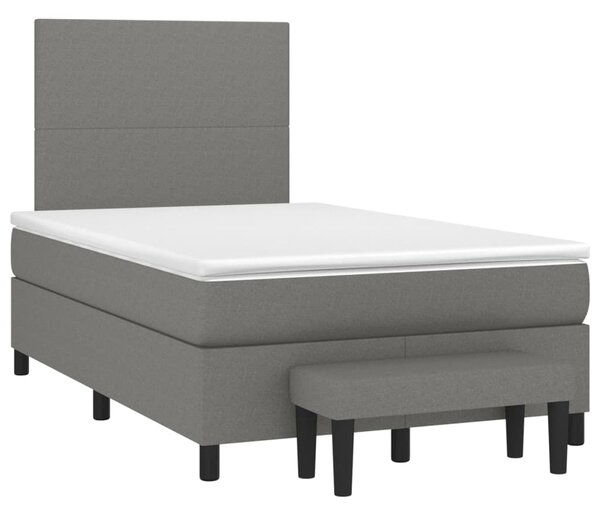 Box spring postel s matrací tmavě šedá 120x200 cm textil 3136422