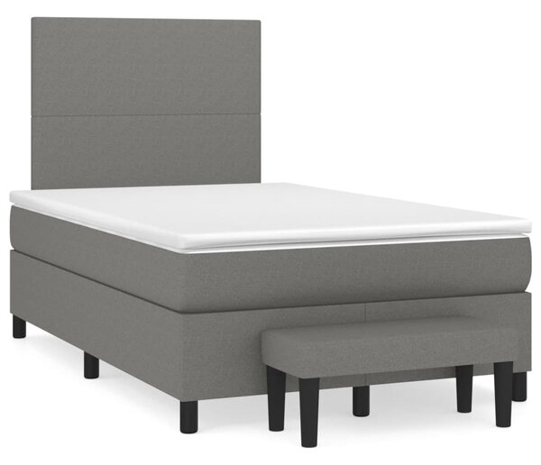 Box spring postel s matrací tmavě šedá 120x200 cm textil 3136422